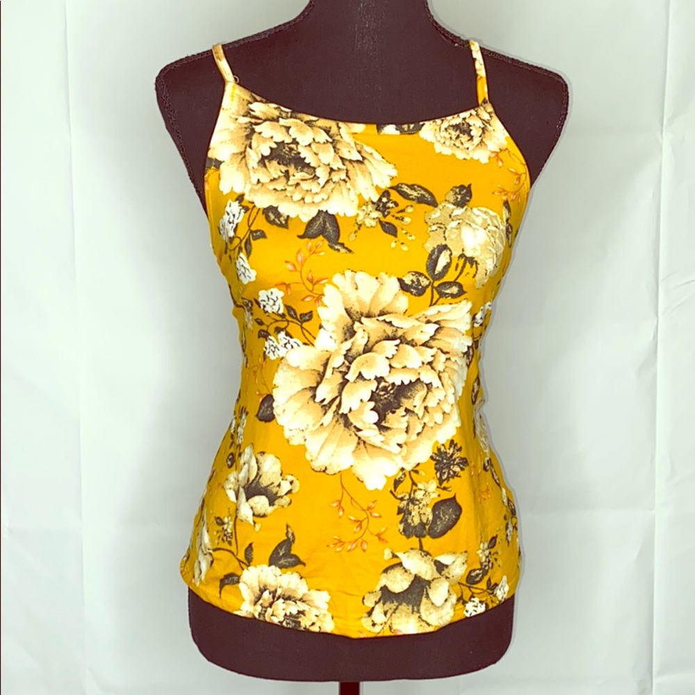 Yellow floral top